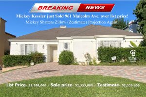 Mickey Shatters Zillow Price Projection Again!
Ending the Year Strong with Trust Sale in Little Holmby!